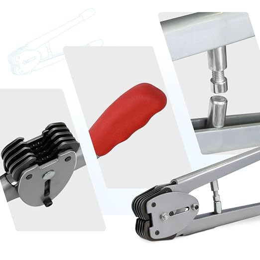 Heavy Duty Banding Strapping kit Contain 1/2" x3600' Polypropylene Packaging Straps & 300 Metal Seals 100 Plastic Edge Protectors Tensioner with Cutter Sealer Tool Glove