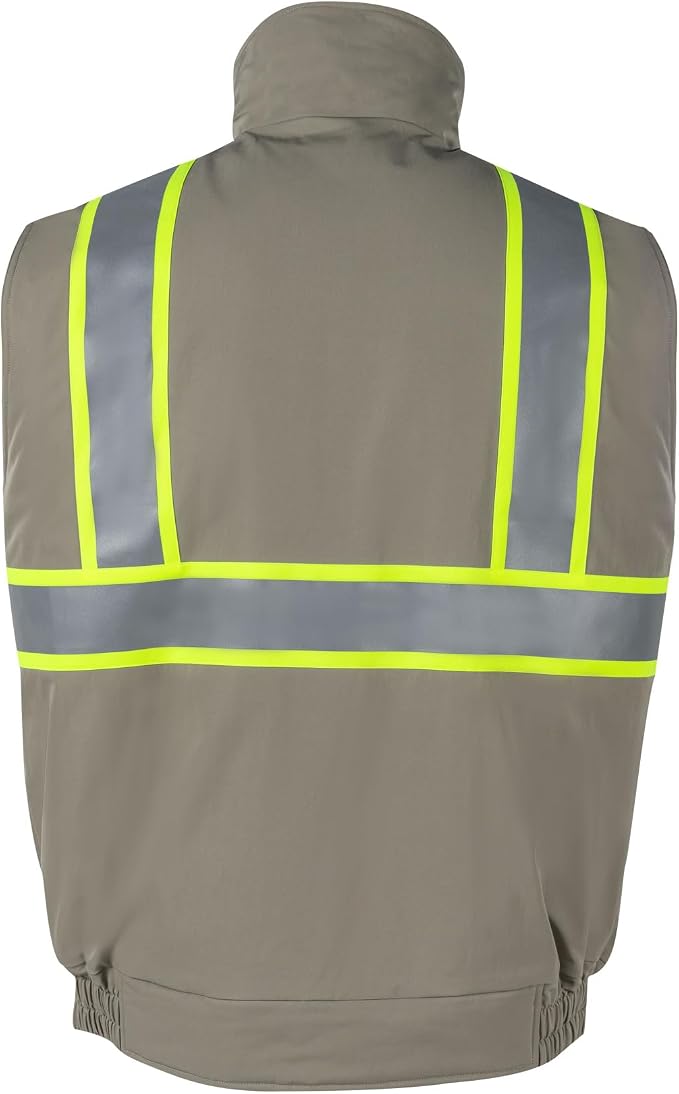 VENDACE Safety Vest High Visibility Reflective Fleece Winter Vest for Men with Pockets Hi Vis Construction Work Vest