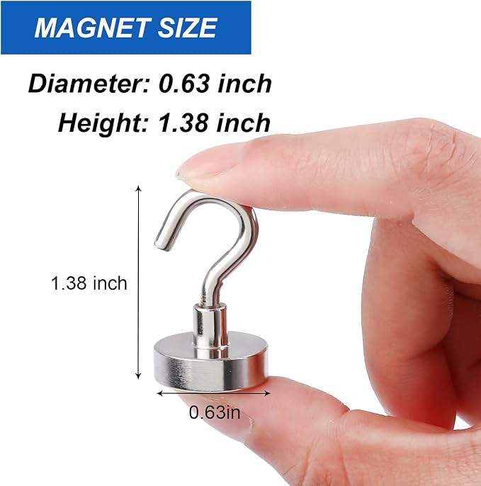 LOVIMAG Magnetic Hooks, Cruise Essentials 2026, 12 Pack-30LBS | Heavy Duty Strong Magnet Hook for Cruise Cabin, Refrigerator Fridge, Ship, Classroom, Kitchen Grills, Black