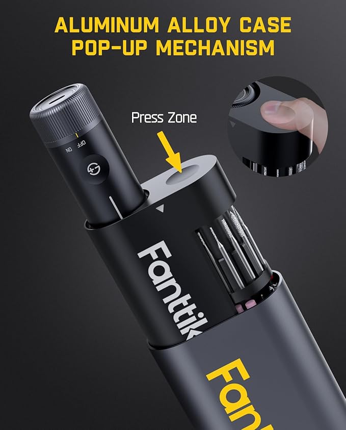 Fanttik F2 PRO Cordless Rotary Tool Kit Strong Magnetic Motor, Revostor Hub, 5 Variable Speed, 25000 RPM, 55 Accessories, for 3D Printed Sanding, Polishing, Drilling, Carving, Cutting DIY Craft