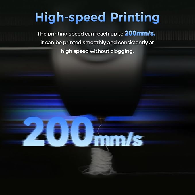 Creality Official HP ASA Filament 1.75mm, ASA 3D Printer Filament, High UV-Resistant, High Temperature Tolerance, Perfect for High Speed Printing Outdoor Functional Parts, 1KG(2.2 lbs)/Spool, Black
