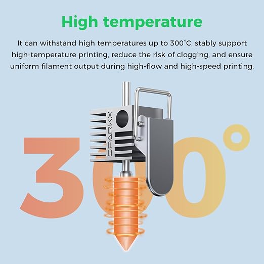 Creality Official SPARKX i7 Hotend,0.2mm Original All Metal Integrated Extruder Hot End, 300℃ High Temperature Resistance, 3D Printer Heating Block Replacement Accessory for i7 Combo