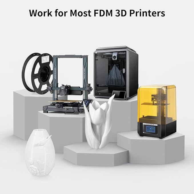IEMAI PETG Filament 1.75mm Bundle 10KG White, 3D Printer Filament 30-300mm/s Printing Compatible with Bambu Lab, AMS, AMS Lite, Dimensional Accuracy +/- 0.02mm