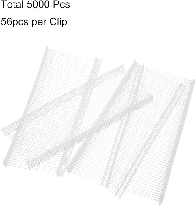 uxcell 5000pcs Standard Tagging Gun Fasteners 35mm Tagging Barbs Pins PP Plastic Tag for Price Tagging Gun, Clothing Tags Gun Attachments for Clothes Bag Fabric, White