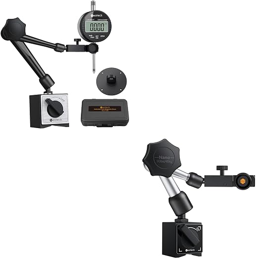 Neoteck 1" Digital Dial Indicator Set + 90lbs/40kg Magnetic Base Stand