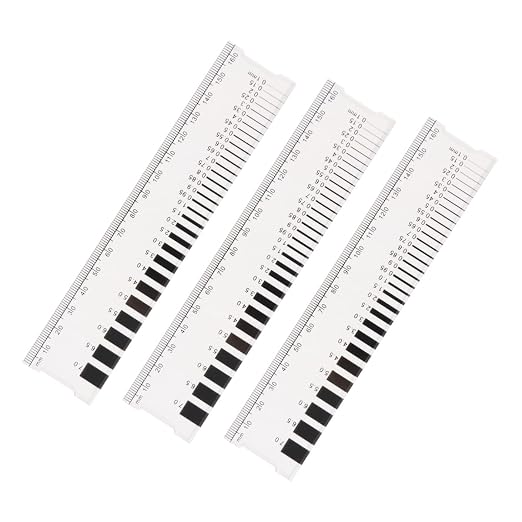 MOETER Crack Width Gauge, Concrete Crack Monitoring Gauge 0-16.5cm Crack Measuring Ruler with 1mm Precision for Measures Cracks (3 Piece)