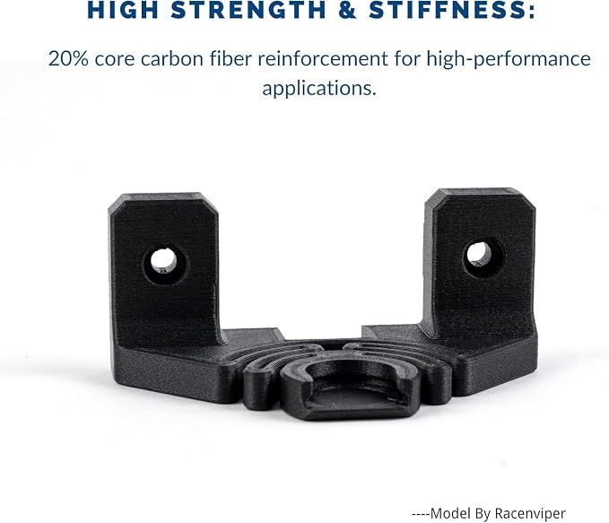 Siraya Tech Fibreheart ABS-CF Core Black Filament - 20% Carbon Fiber Reinforced ABS, Superior Strength with Enhanced Layer Adhesion, 1.75mm, 1KG Spool