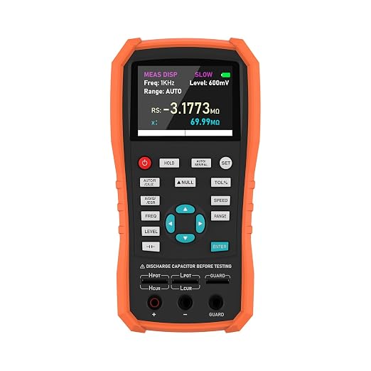 Handheld LCR Meter 100Hz-100KHz, 0.2% Accuracy, Digital Bridge Multimeter for Capacitance, Inductance, Resistance Testing, with ESR Calibration Ideal for Engineers and Technicians (4080)