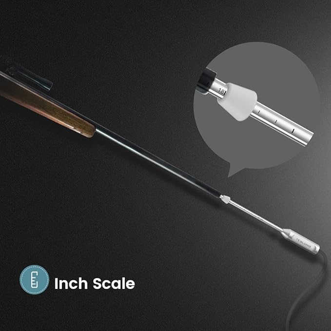 Teslong Rigid Rifle Borescope, 0.2inch Rod Digital Gun Barrel Bore Scope Gun Cleaning Camera-Fits .20 Caliber & Larger Hunting Shooting Firearms, 26inch Long Insertion Tube & 4.5inch 1080P HD Screen