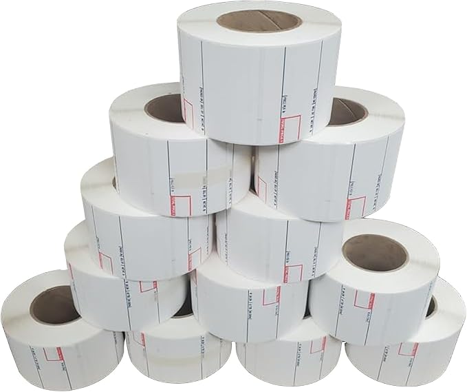 Aquos CAS CL-8020 Printing Scale Label Rolls | Thermal Labels | Label Roll with Strong Adhesive | Pre-Cut | Smudge-Free | Made in USA