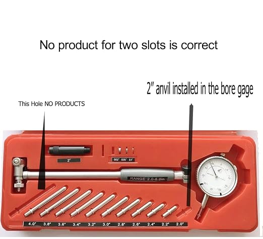 2" - 6" Bore Gauge 0.0005" Increment Set