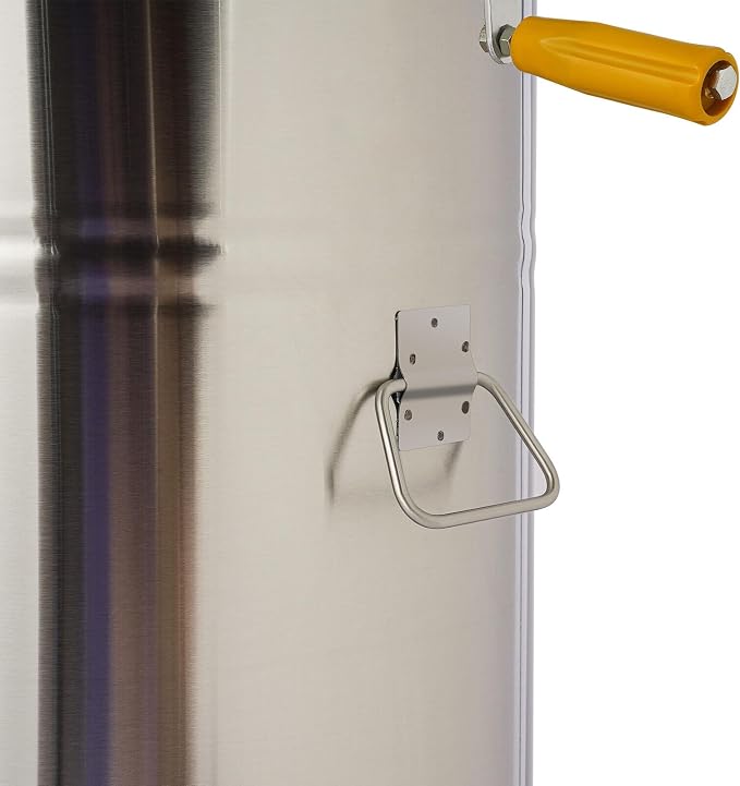 Honey Extractor Separator, 2-Frame Stainless Steel Honey Extractor Manual Honey Extractor Honey Drum Spinner, Beekeeping Extraction Apiary Centrifuge Equipment