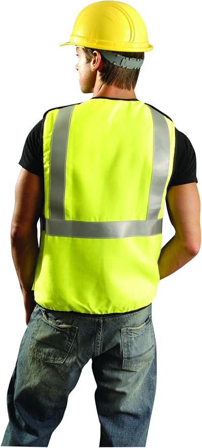 Occunomix LUX-SSBRPFR-Y5X Premium Flame Resistant 5 Point Break-Away Solid Vest, HRC 1, 5X-Large, Yellow