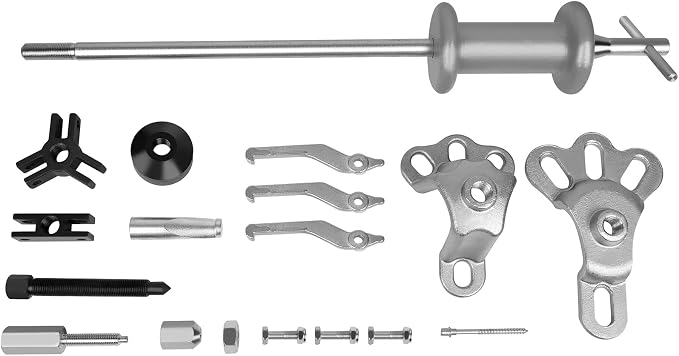 SCITOO 9-Way Slide Hammer Puller Set,Front Wheel Hub Bearing Remover & Rear Wheel Axle Hub Dent Shaft Puller Tool Kit