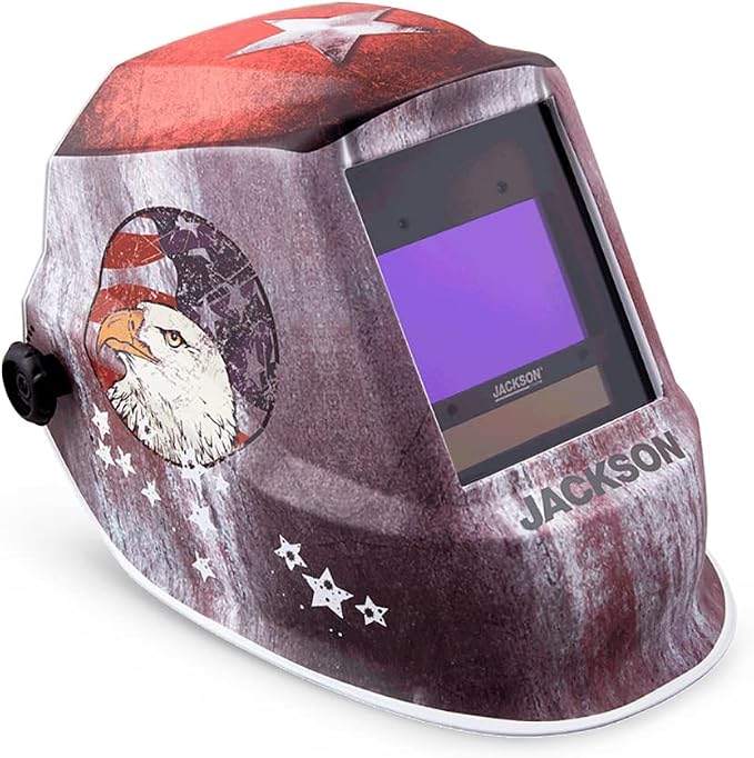 Jackson Safety Premium Auto Darkening Welding Helmet (47103) Bundle with Lincoln Electric Welding Cap