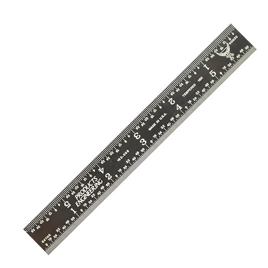 PEC Tools 6" Metal Rule, Designed for High-Accuracy Industrial Environments, Made in USA