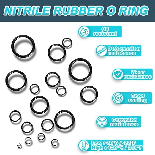 KEZE 1040 Pcs O Ring Kit 21 Size Universal Nitrile Rubber O Ring Assortment Set for Automotive Vehicle Repair Faucet Plumbing Air or Gas Sealing Connections Resist Oil and Heat