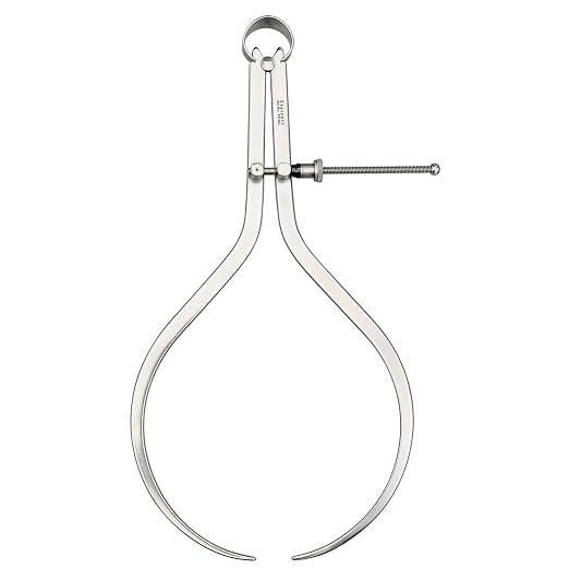 Starrett 79 Series "Yankee" Spring-Type Outside Calipers with Flat Legs and Quick-Spring Nut - Hardened Fulcrum Stud, Spring Joint Type, 12" Size and Capacity - 79B-12