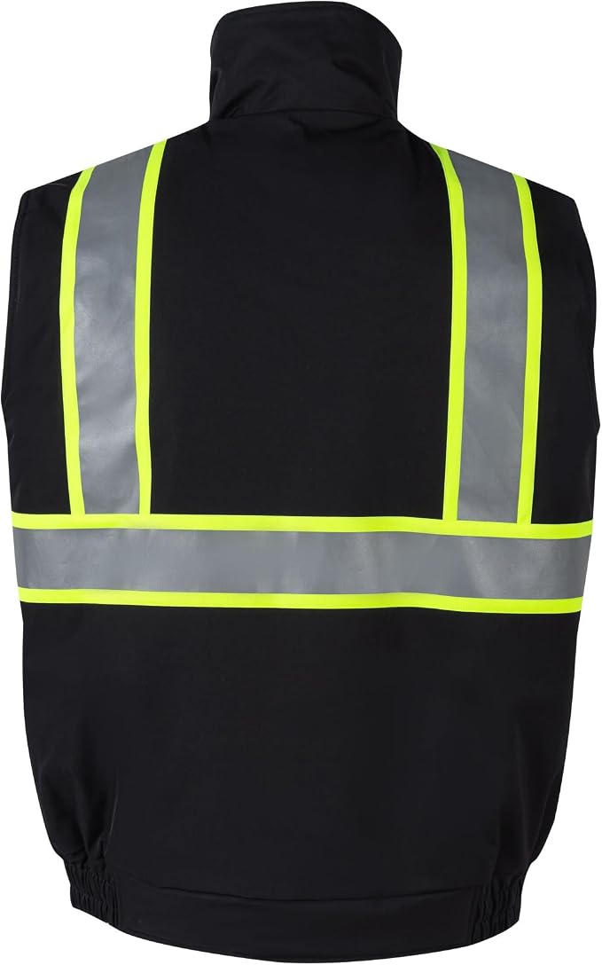 VENDACE Safety Vest High Visibility Reflective Fleece Winter Vest for Men with Pockets Hi Vis Construction Work Vest