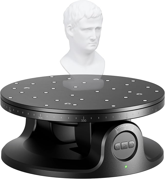 Revopoint Dual Axis Turntable for Accurate 3D Scanning, Easy Capturing Detail-rich 3D Data of Small-Medium Objects