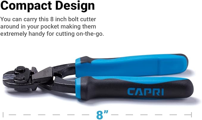 Capri Tools CP40209 40209 Klinge Mini Bolt Cutter, 8", Blue/Black