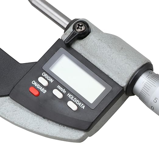 Tube Micrometer Dual Ball Anvil Digital Electronic Micrometer Measuring Tool, Inch/Metric, 0-1"/0-25mm
