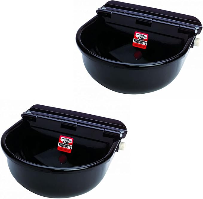 Little Giant 88ESW Steel All Purpose Automatic Stock Waterer, Black (2 Pack)