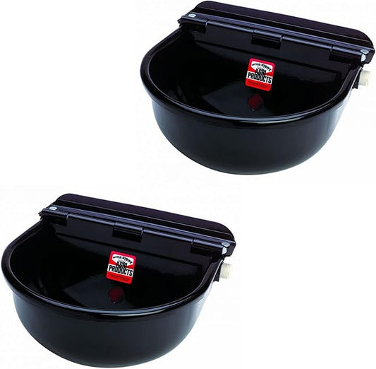 Little Giant 88ESW Steel All Purpose Automatic Stock Waterer, Black (2 Pack)