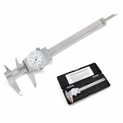 BLACK CANYON 6" Dial Caliper, 6 Inches Measurement, Caliper Measuring Tool, 0.001 inch fine Graduation, 4-Way Measurements, Hardened 4R13 Stainless Steel, Ideal for DIY/Household