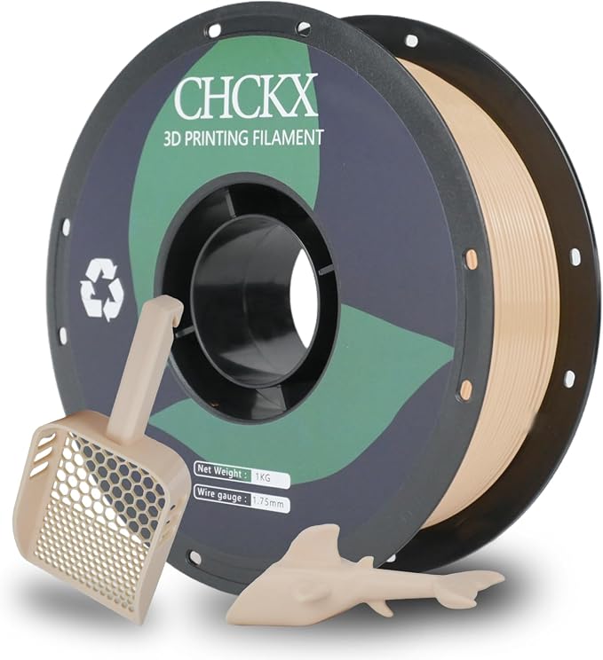 PETG 3D Printer Filament, Dimensional Accuracy +/- 0.03 mm, 1kg Spool(2.2lbs), 1.75 mm Fit for Most 3D Printers, Skin