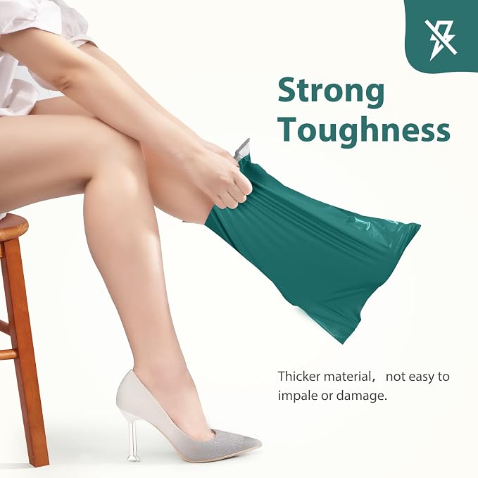 Fuxury Poly Mailers 10x13'' 50 Pcs, Waterproof Shipping Bags for Clothing | Strong Adhesive Shipping Envelopes for Small Business, Self Seal Mailers Poly Bags Mailing Envelopes Forest Green