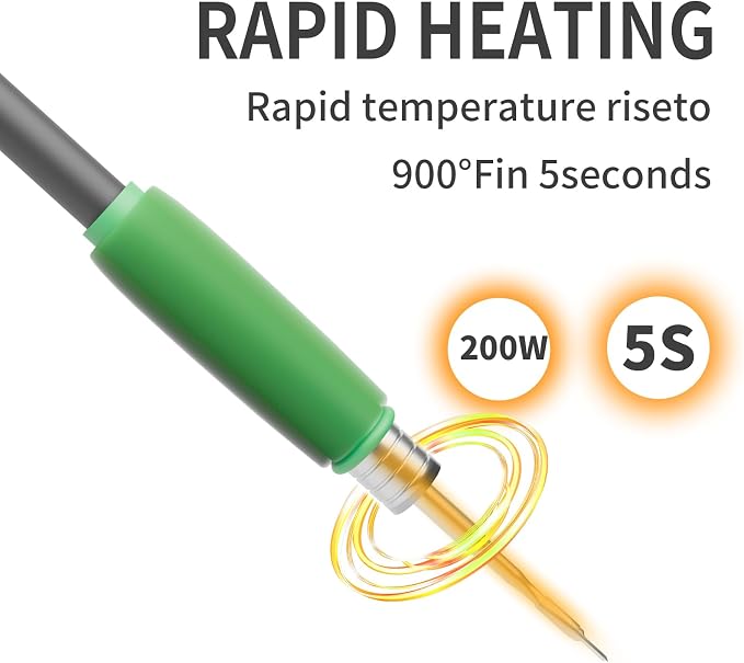 C210 Heat and Soldering Station with Intelligent Temperature Control, Constant-Temperature, Digital Display, High Power, Triple Functions for Precision Soldering Irons Electronic Soldering Kit