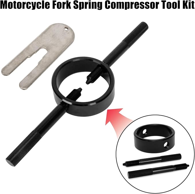 Motorcycle Fork Service Tool Kit - PSLER Fork Spring Compressor, Oil Level and Damper Rod Bleed Tool