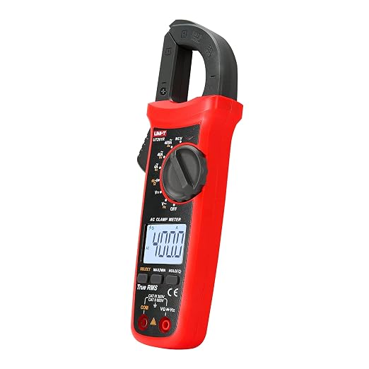 UNI-T UT201R Digital Clamp Meter AC Current TRMS HVAC Amp Ohm Volt Meter Clamp On Multimeter Auto Ranging 4000Counts AC Current Frequency NCV AC DC Voltage Frequency Resistance Continuity Diode Tester