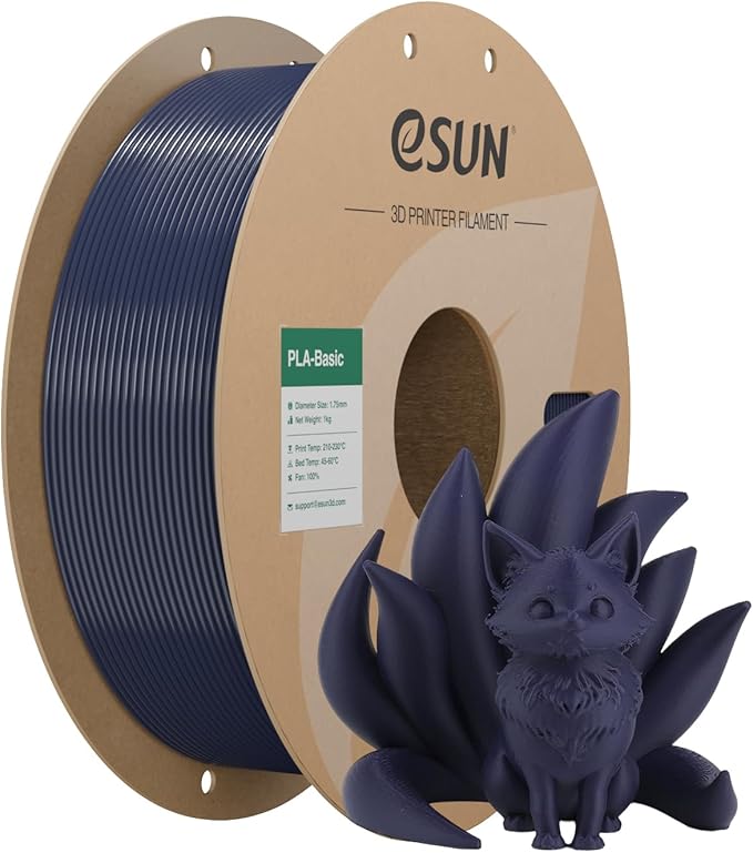 PLA Basic Filament 1.75mm, 1KG Spool (2.2 LBS) High Speed Printing 3D Printer PLA Filament,Designed for Fast Printing, Dark Blue