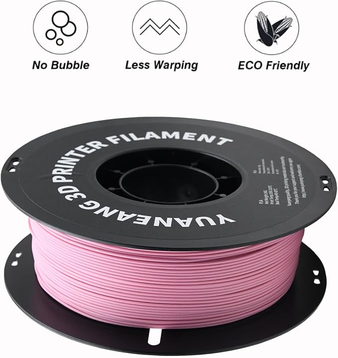 Matte PLA Filament, 1.75mm, 3D Printer Filament, 1kg, Dimensional Accuracy +/- 0.02mm, Cherry Blossom Pink