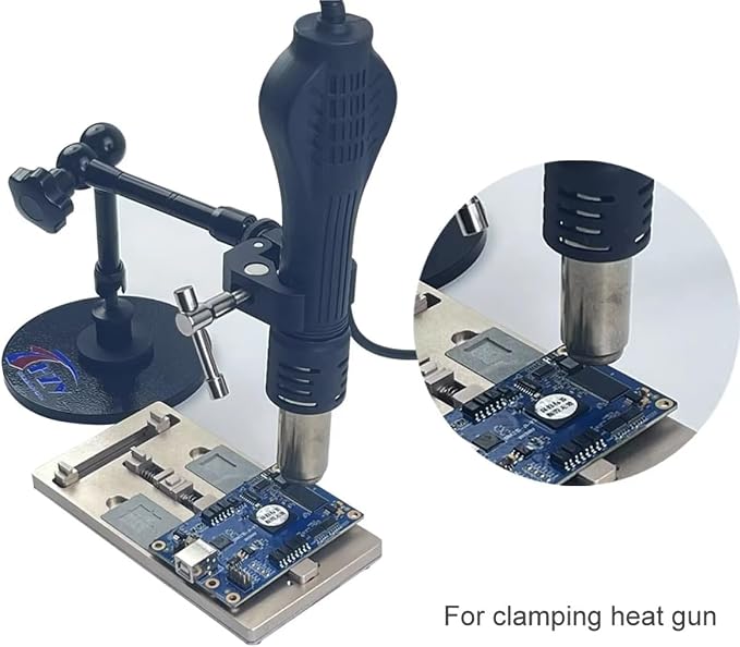 Helping Hands Magnetic Soldering Clamp with 5.5CM Jaw Opening, Super Clamp with Magnetic Base, Flexible Articulating Arms with Clamps, Magnetic PCB Clip for Heat Gun Repairing Welding