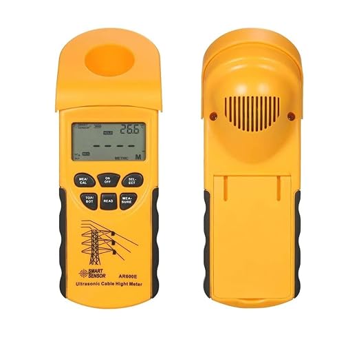 AR600E Ultrasonic Cable Height Meter Overhead Wire Height Tester 3-23m | Non-contact meter measures heights and spacing of up to 6 cables, with 3-18m horizontal distance measurement