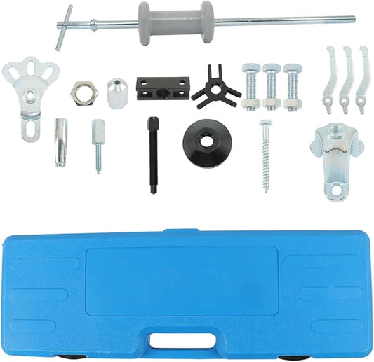 Silscvtt 9-Way Slide Hammer Puller Kit - Auto Wrench Adapter for Axle Bearings, Front/Rear Wheel Hub Remover & Dent Shaft Puller Tool Set