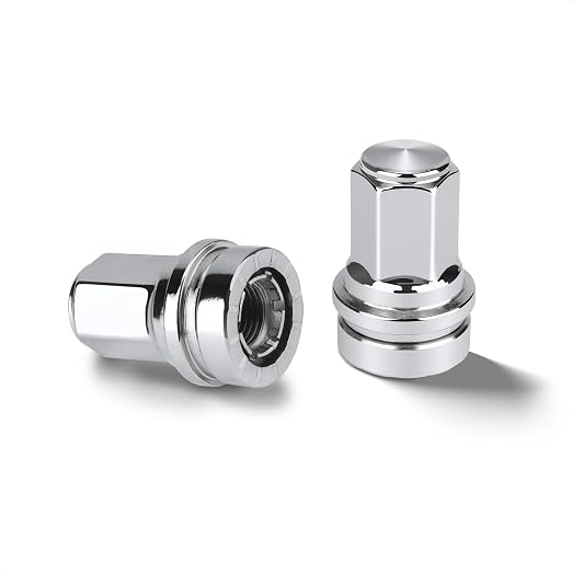 32 Pcs M14x1.5 One-Piece Design Chrome Lug Nuts for 2017-2025 Ford F250 F350 Super Duty HCPZ-1012-B HCPZ-1012-A (Chrome)