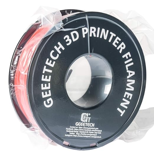 Geeetech Red PLA Filament 1.75mm 1KG, 3D Printer Filament Dimensional Accuracy +/- 0.02 mm, 1kg per Spool(2.2lbs) 3D Printing Filament Fits for Most FDM 3D Printers