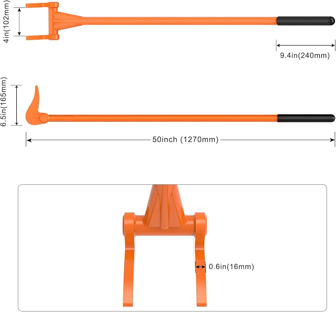 Insaga Fully Welded Pallet Buster 50''All-Steel Handle Pallet Breaker Heavy Duty Industrial Deck Board Removal Tool, Non-Slip Grip Pallet Pry Bar for Efficient and Effortless Board Removal