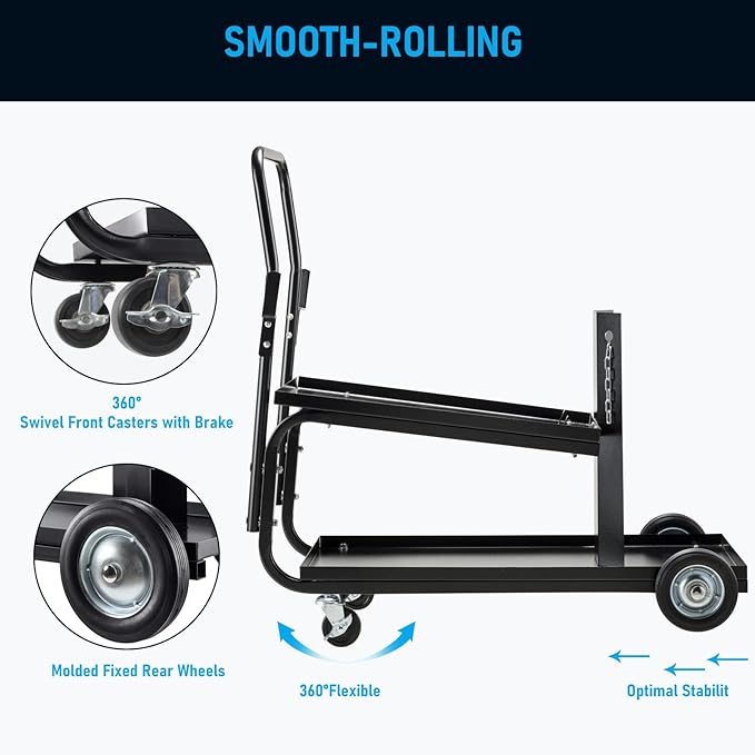 Welding Cart, MIG TIG ARC Welder Cart w/Upgraded Handle, Galvanized Casters， 330lbs Capacity Portable Welding Tank cart, Plasma Cutting Machine, Larger Running Gear with Cylinder Rack