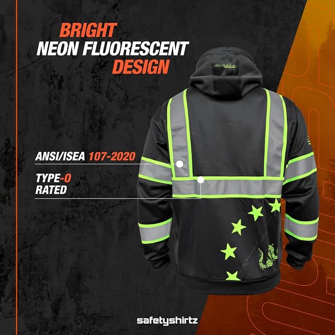SafetyShirtz SS360 ANSI Class 3 Type R Graphic Hoodie
