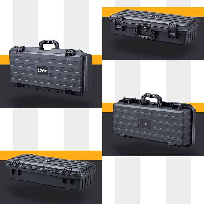 Lykus HC-5021 Waterproof Hard Case with Customizable Foam Insert, Interior Size 20.67x8.11x4.57 in, Suitable for long slim items