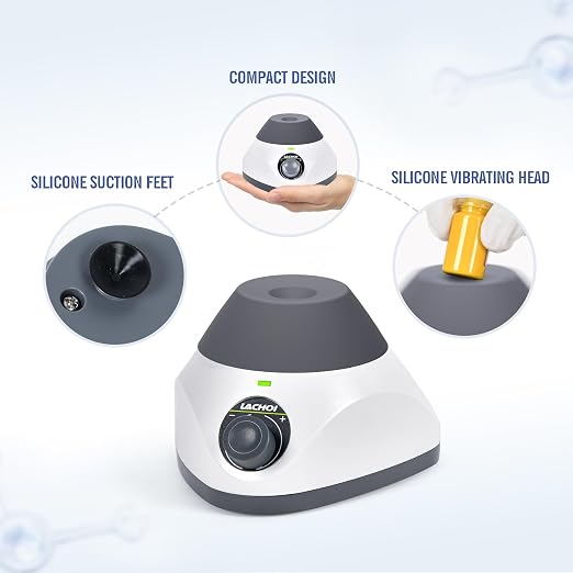 MINI Vortex Mixer 500-3500RPM Adjustable Speed Touch Function Lab Vortex Paint Mixer Mix Up to 50ML 4.5mm Orbital Diameter for Nail Polish Inks Eyelash Adhesives Acylic Paints Test Tube