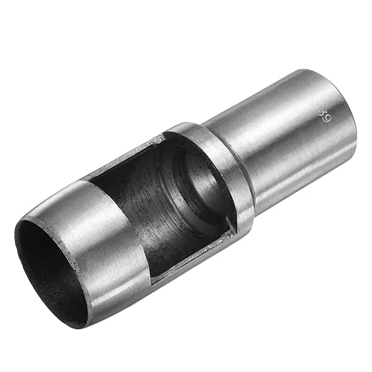 HARFINGTON Leather Round Hole Punch, 39mm Hollow Hole Puncher Cutter Carbon Steel Circle Hole Punching Cutting Tool for Belt/DIY Leather Craft