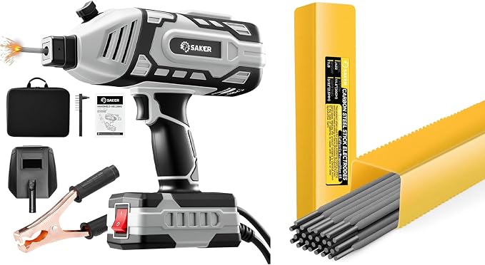 Saker Portable Welding Machine（Grey）-Saker E6013 Welding Rod 3/32'' 1-Pound