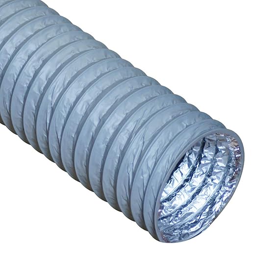 Rubber-Cal "HVAC Ventilation-Flex" Duct - 4 in. ID x 25 ft. Length