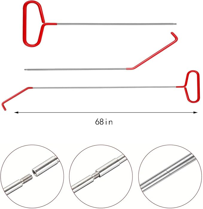 25 PCS Car Tool Kit,Magnetic Flexible Claw Grabber Pickup Tool with Bright LED Light